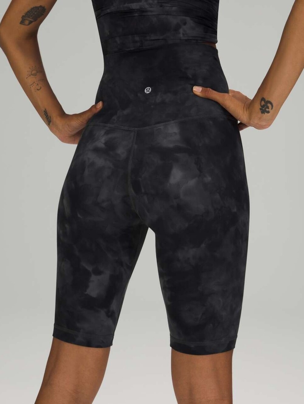 Lululemon Align Super HR Short *10" Diamond Dye Pitch Grey Graphite Size 14 EUC